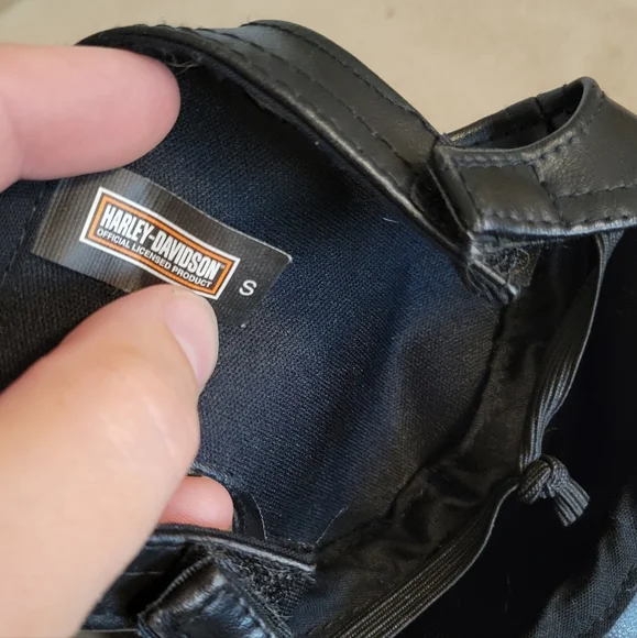 4/$15 SALE Harley-Davidson Black Visor with Orange Logo X-Small Small Dog Hat - Picture 4 of 4